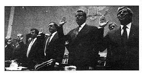 Tobacco Execs testifying before Congress